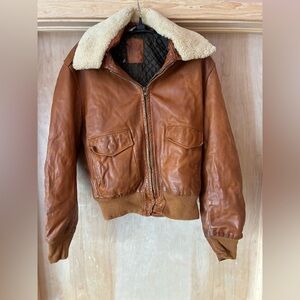 Men's Golden Bear Vintage Bomber Jacket with Shearling Collar